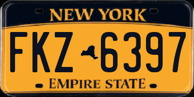NY license plate FKZ6397