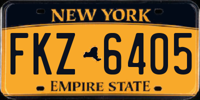 NY license plate FKZ6405