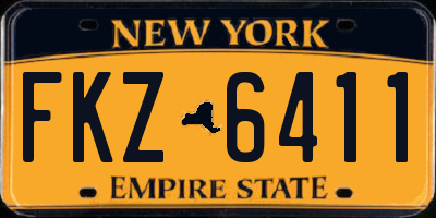 NY license plate FKZ6411