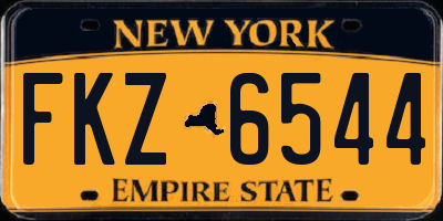 NY license plate FKZ6544