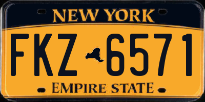 NY license plate FKZ6571