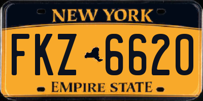 NY license plate FKZ6620