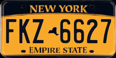NY license plate FKZ6627