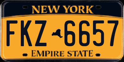 NY license plate FKZ6657