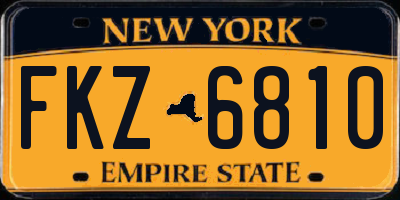 NY license plate FKZ6810