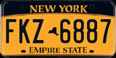 NY license plate FKZ6887