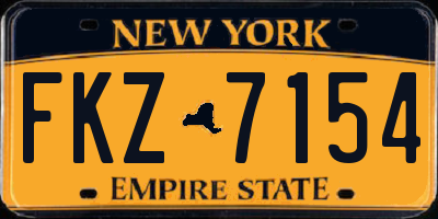 NY license plate FKZ7154
