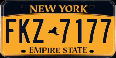 NY license plate FKZ7177