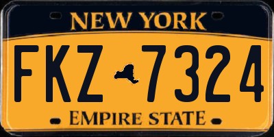 NY license plate FKZ7324