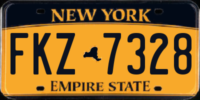 NY license plate FKZ7328