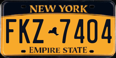 NY license plate FKZ7404