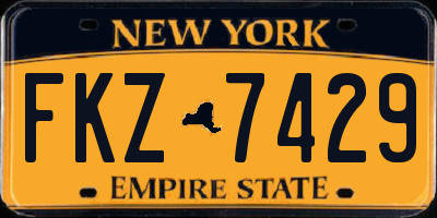 NY license plate FKZ7429