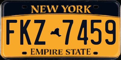 NY license plate FKZ7459