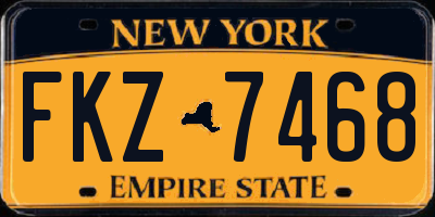 NY license plate FKZ7468
