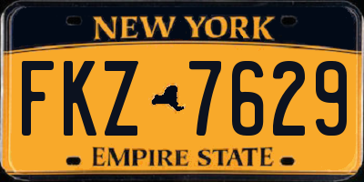 NY license plate FKZ7629
