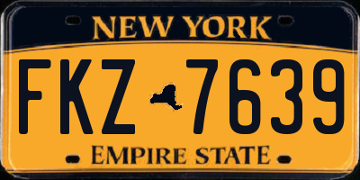 NY license plate FKZ7639