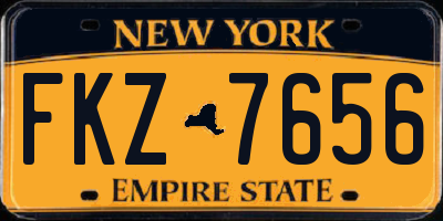 NY license plate FKZ7656