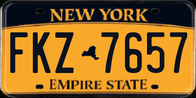 NY license plate FKZ7657