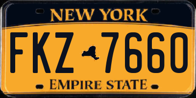 NY license plate FKZ7660