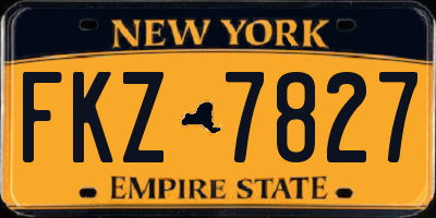 NY license plate FKZ7827