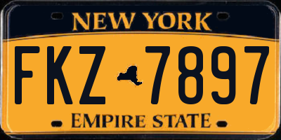NY license plate FKZ7897