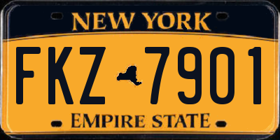 NY license plate FKZ7901