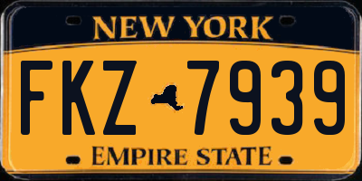 NY license plate FKZ7939