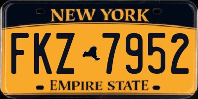 NY license plate FKZ7952