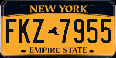 NY license plate FKZ7955