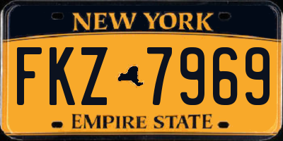 NY license plate FKZ7969