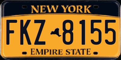 NY license plate FKZ8155