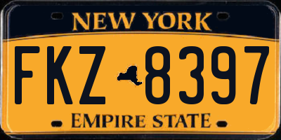 NY license plate FKZ8397