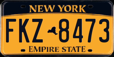NY license plate FKZ8473