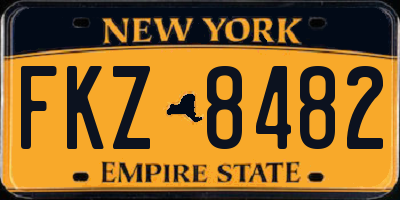 NY license plate FKZ8482