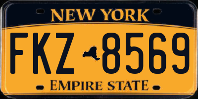 NY license plate FKZ8569