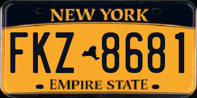 NY license plate FKZ8681