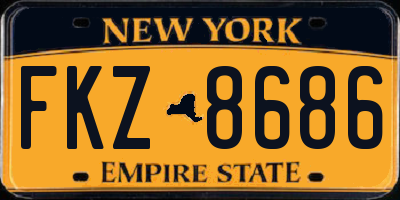 NY license plate FKZ8686
