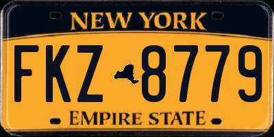 NY license plate FKZ8779