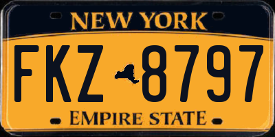 NY license plate FKZ8797