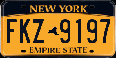 NY license plate FKZ9197