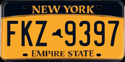 NY license plate FKZ9397
