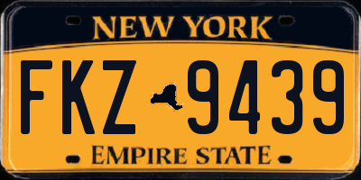NY license plate FKZ9439