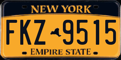 NY license plate FKZ9515