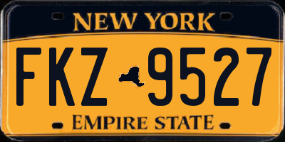 NY license plate FKZ9527