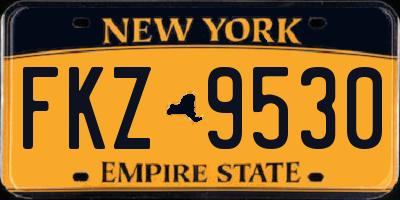 NY license plate FKZ9530