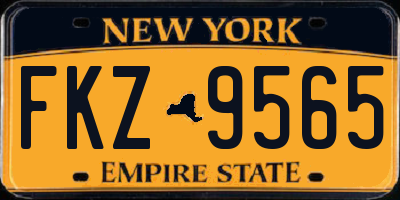 NY license plate FKZ9565