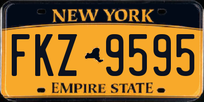 NY license plate FKZ9595