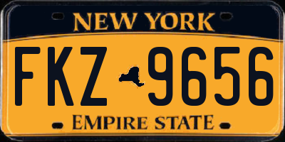 NY license plate FKZ9656