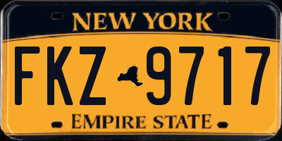 NY license plate FKZ9717