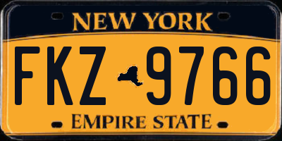 NY license plate FKZ9766